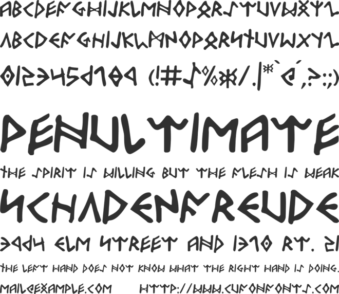 Odinson font preview