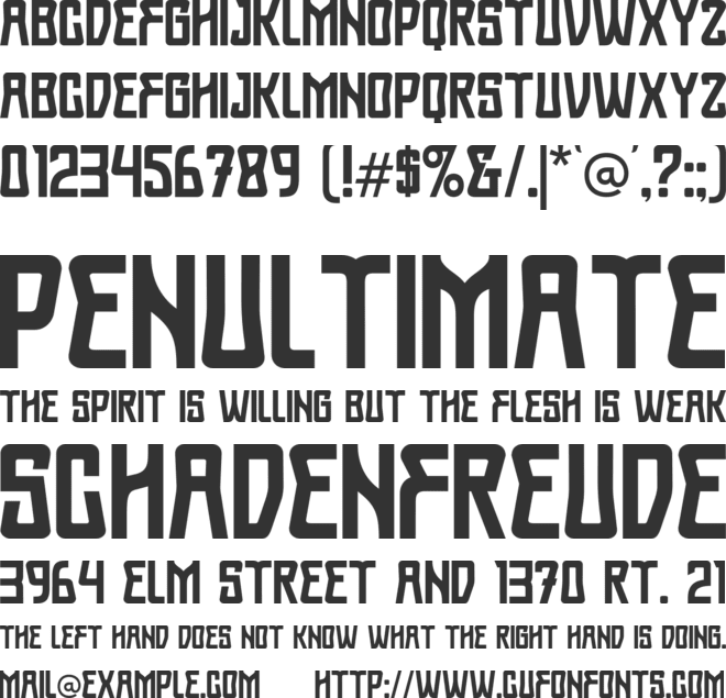 Proach font preview