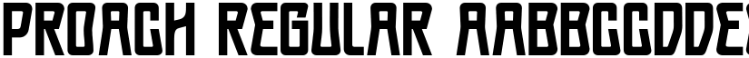 Proach Regular font