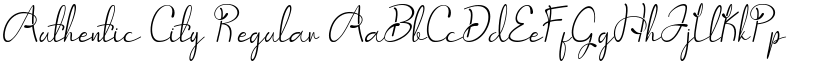 Authentic City Regular font