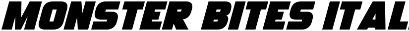Monster Bites Italic font