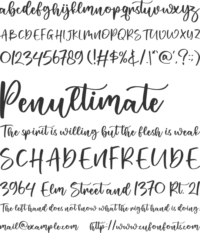 Midlake font preview