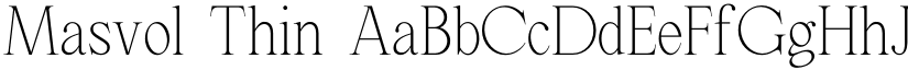 Masvol Thin font