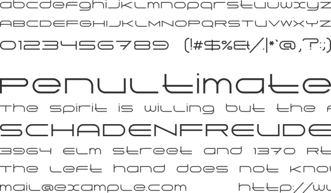PROJECT SPACE font preview