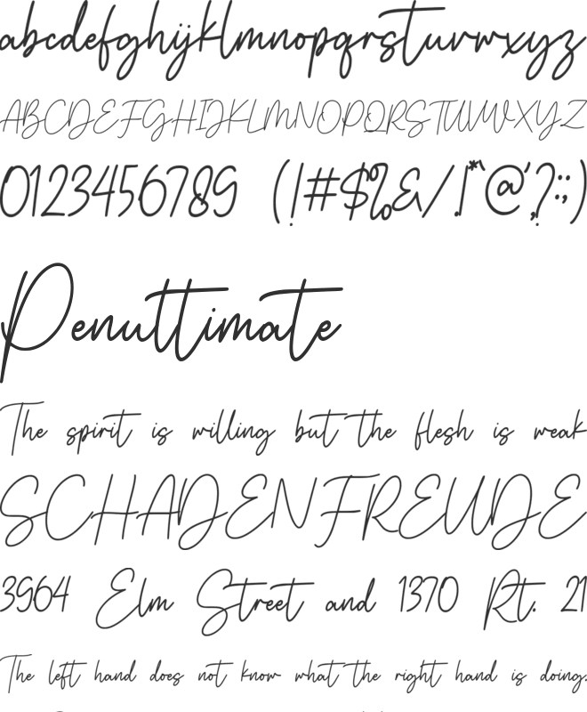 Signatture Greating font preview