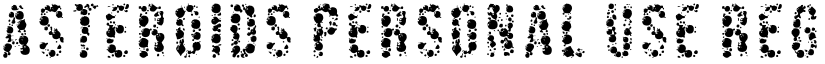 ASTEROIDS PERSONAL USE font download