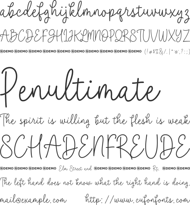 Bayberry font preview