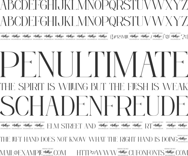 Romile Personal Use font preview