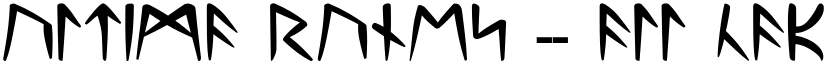 Ultima Runes -- ALL CAPS font