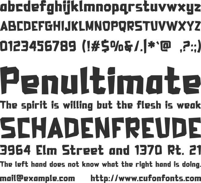 Dinopia font preview