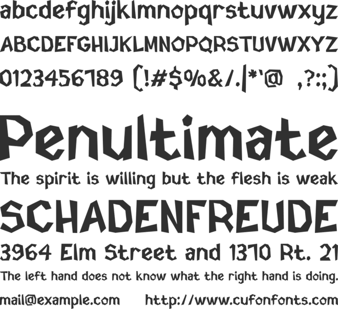 Prehistoric Times font preview