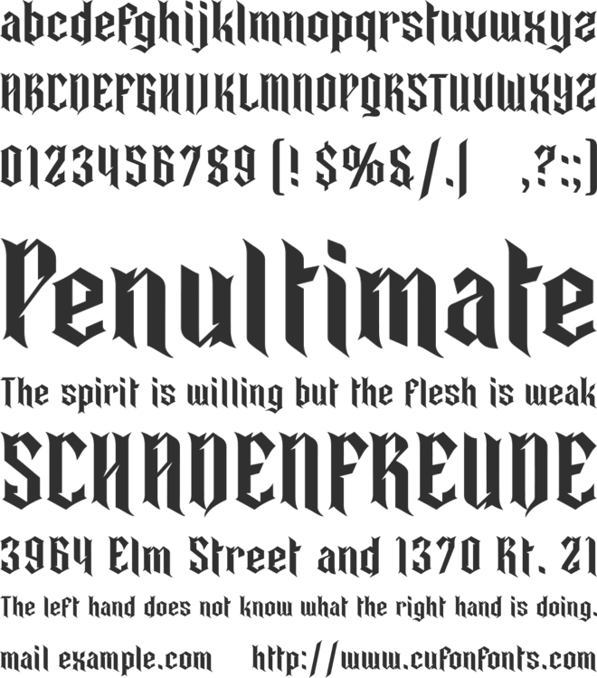 Medieval Times font preview