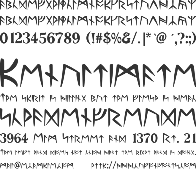 Ultima Runes font preview