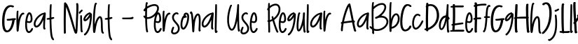 Great Night - Personal Use Regular font