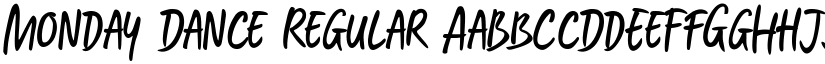 Monday Dance Regular font