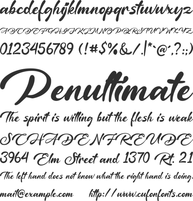 The Golden Elephant font preview