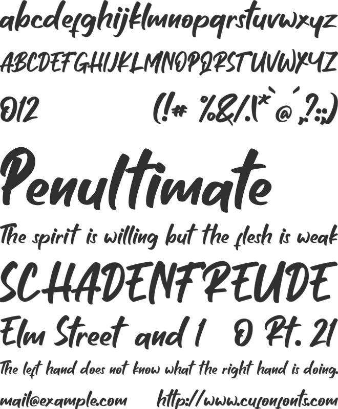 MILLESTONES - Personal Use font preview