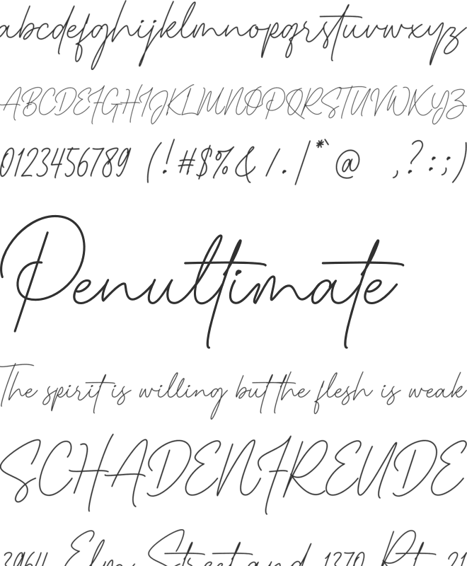 Luthon Southard Script font preview