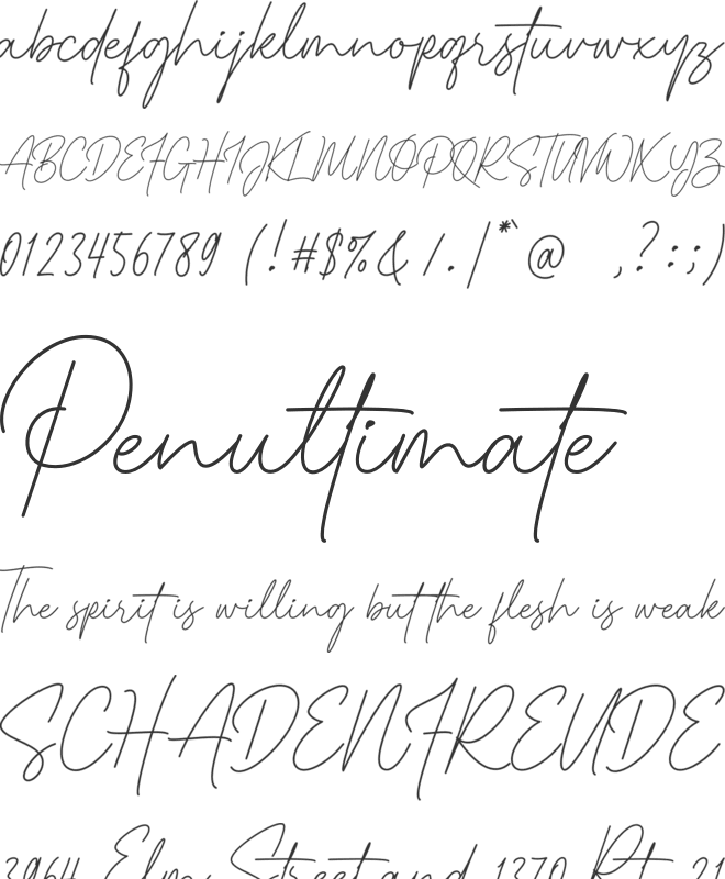Luthon Southard Script font preview