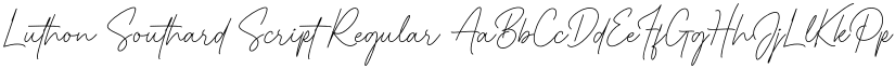 Luthon Southard Script Regular font