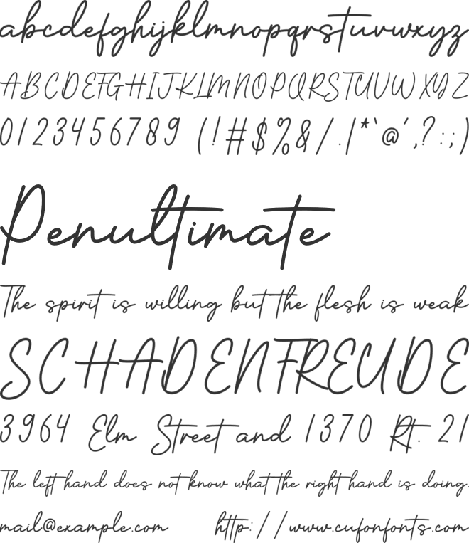 Brilliance Signature font preview