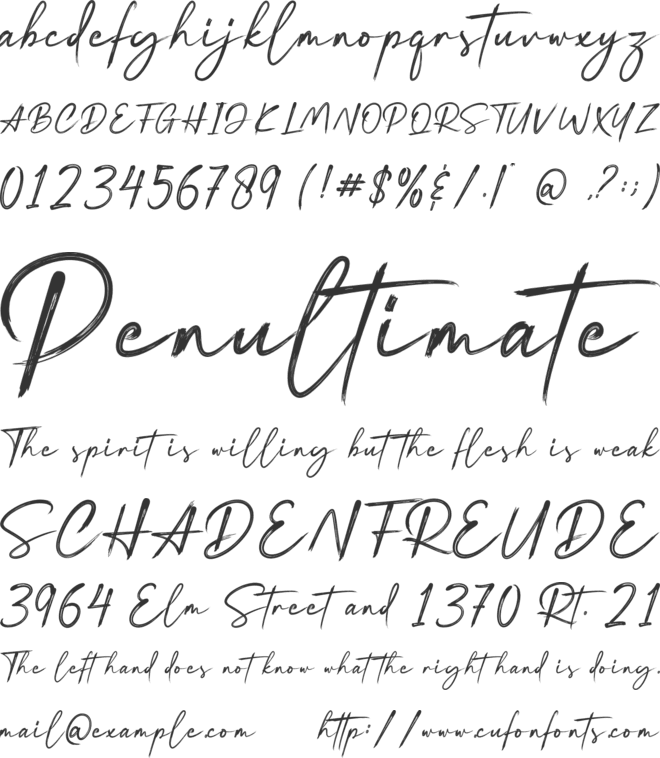 Blue River font preview