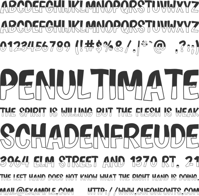 JUNGGLE font preview