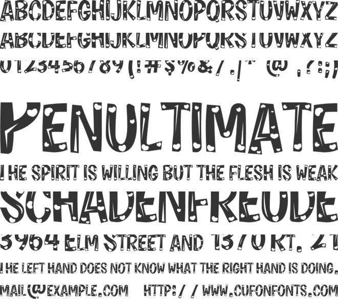 Hurry Loves font preview