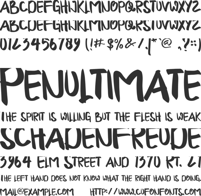LAZY MACOLLA font preview