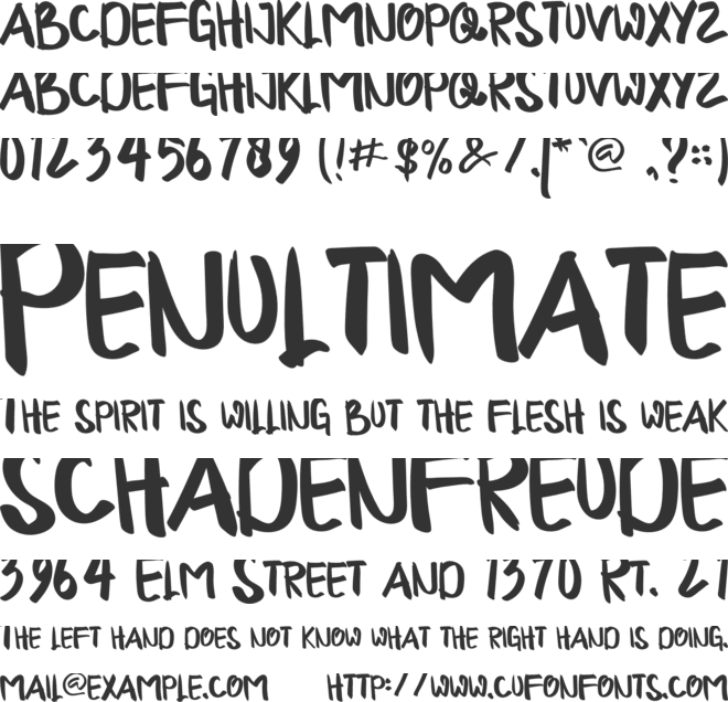 LAZY MACOLLA font preview