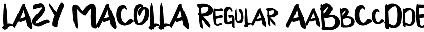 LAZY MACOLLA Regular font