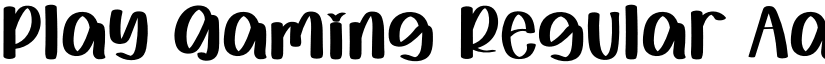 Play Gaming Regular font