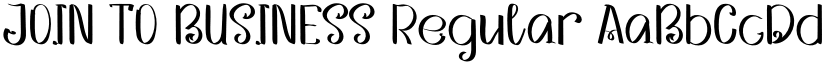 JOIN TO BUSINESS Regular font