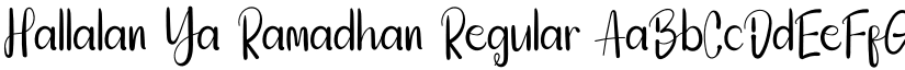 Hallalan Ya Ramadhan Regular font