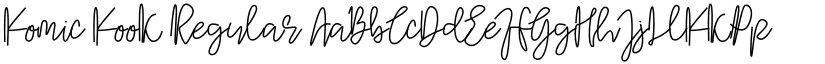 Komic Kook Regular font