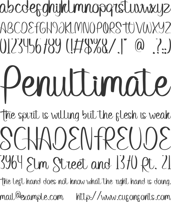 Somebody Else font preview