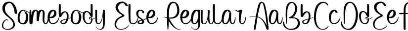 Somebody Else Regular font