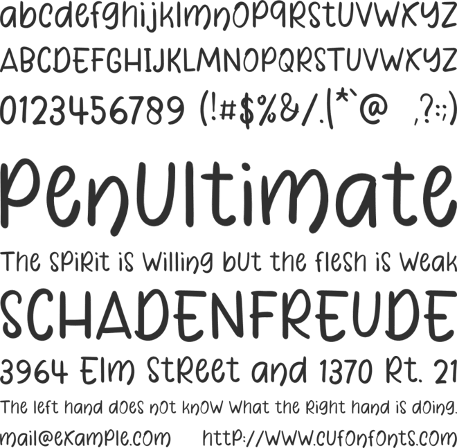 Daddy Shark font preview