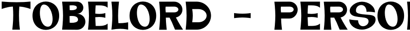 Tobelord - Personal Use Regular font