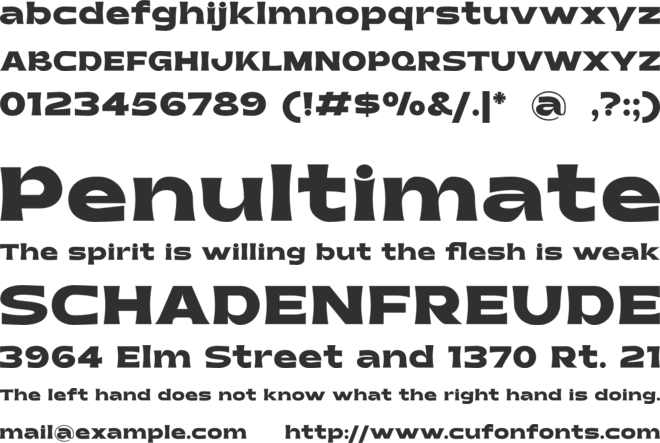 Pontiff Wide font preview