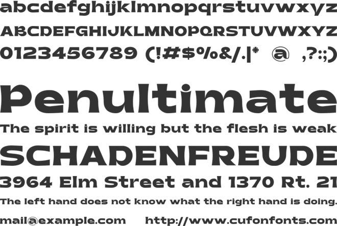 Pontiff Wide font preview