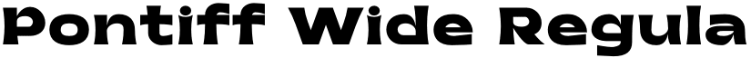 Pontiff Wide Regular font