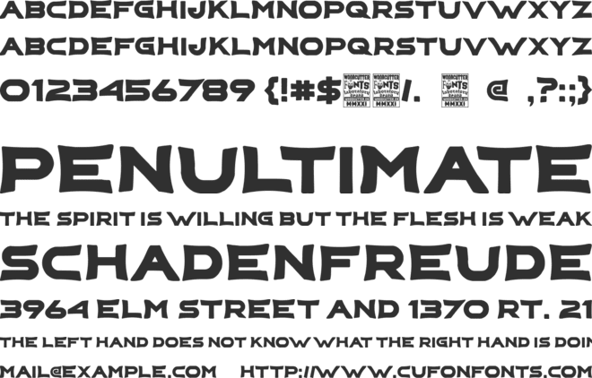 National Empire font preview