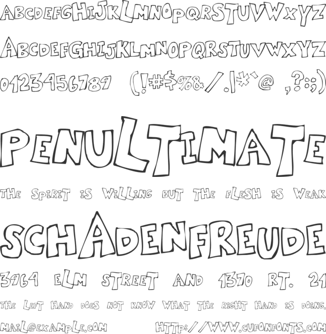 Kartoone font preview