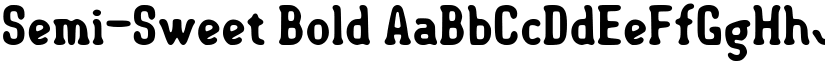 Semi-Sweet Bold font