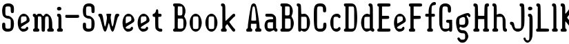 Semi-Sweet Book font