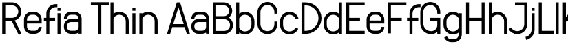 Refia Thin font