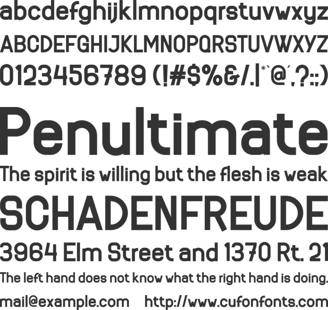 Refia font preview