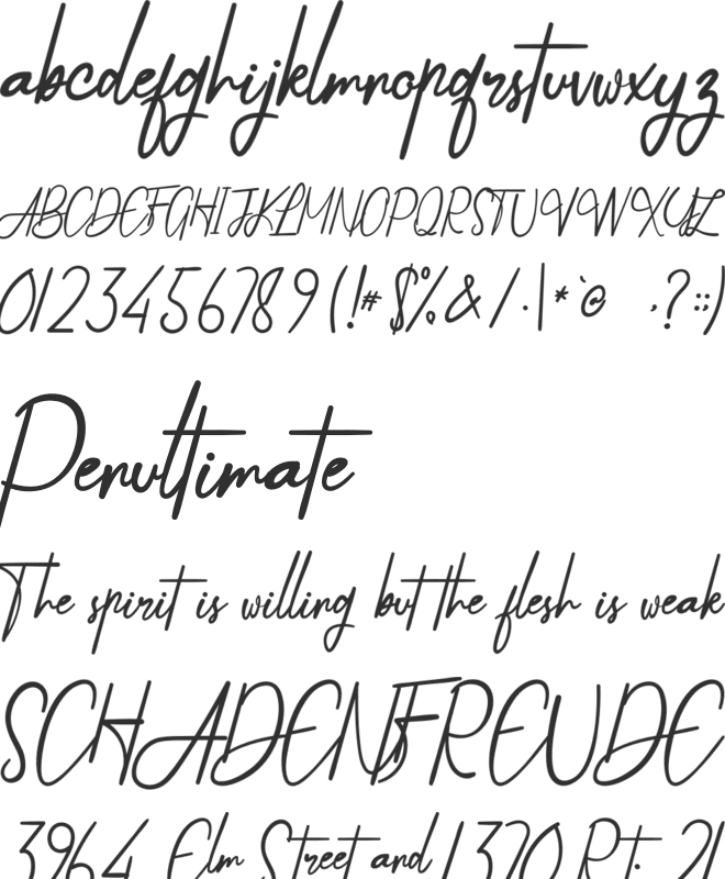 The Water Of Life font preview