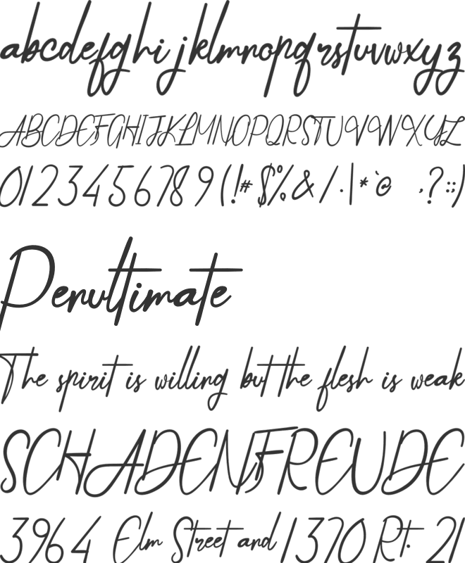 The Water Of Life font preview